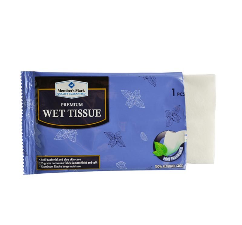 [OEM] 1pc Wal-Mart Sales Alcohol Free Disinfesting Wet Wipes, Soft Wet Tissue Refreshing Wet Wipe, Pre-Moistened Refreshing Hygienic Cleaning Wet Wipes, Ideal for Sports & Gym Use