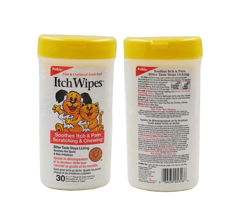 [OEM] Pet Wipes for Dogs & Cats, Extra Moist & Thick Grooming Puppy Wipes with 30 Deodorizing and Hypoallergenic Fresh Counts, Aloe Vera/Nature